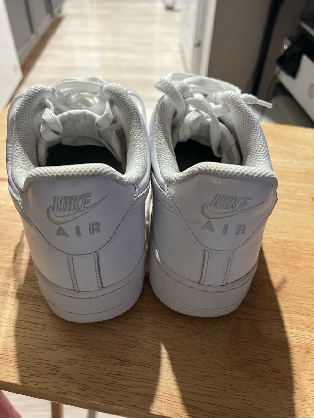 Nike White Low-Top Leather Sneakers - Picture 2 of 5